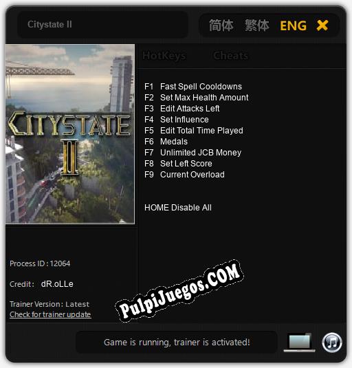 Citystate II: Trainer +9 [v1.4]