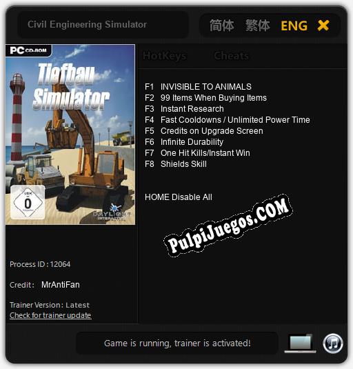 Entrenador liberado a Civil Engineering Simulator [v1.0.2]