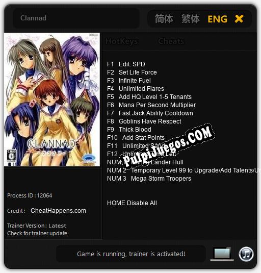 Clannad: Cheats, Trainer +15 [CheatHappens.com]