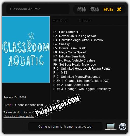 Classroom Aquatic: Trainer +15 [v1.7]