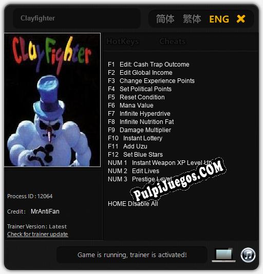 Entrenador liberado a Clayfighter [v1.0.2]