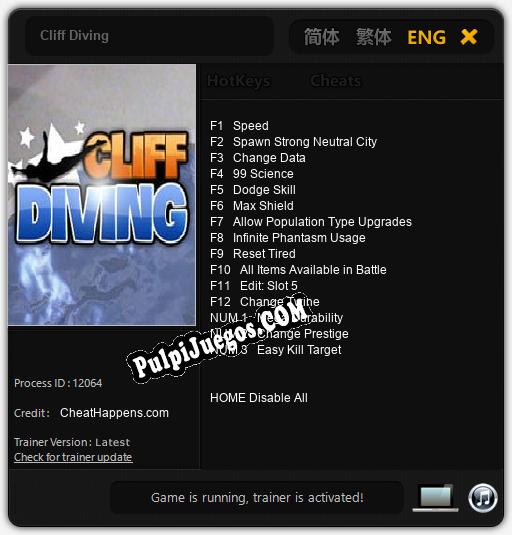 Cliff Diving: Trainer +15 [v1.6]