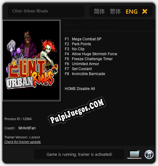 Clint: Urban Rivals: Cheats, Trainer +8 [MrAntiFan]