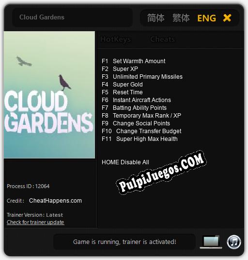 Cloud Gardens: Trainer +11 [v1.2]