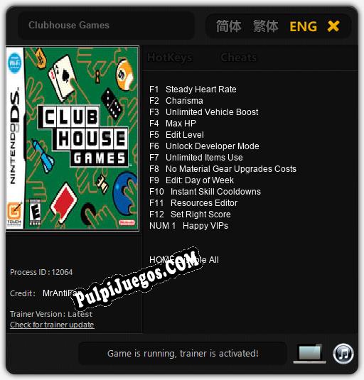 Clubhouse Games: Cheats, Trainer +13 [MrAntiFan]