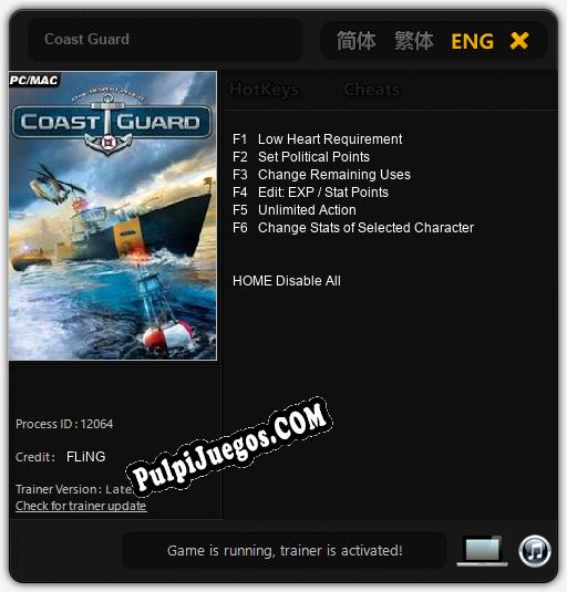 Entrenador liberado a Coast Guard [v1.0.5]