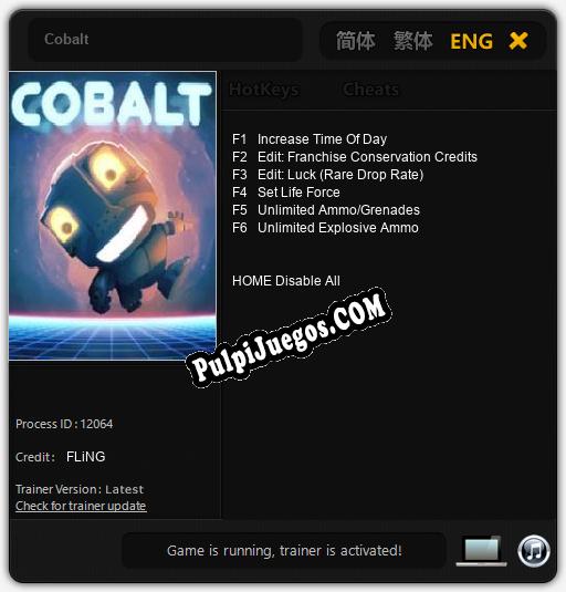 Cobalt: Treinador (V1.0.10)