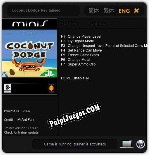 Coconut Dodge Revitalised: Cheats, Trainer +7 [MrAntiFan]