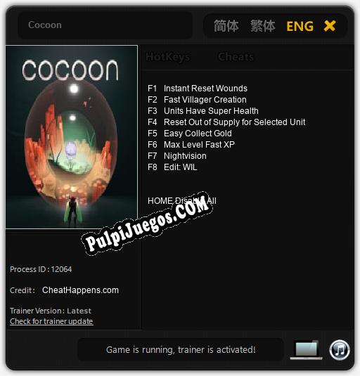 Cocoon: Cheats, Trainer +8 [CheatHappens.com]