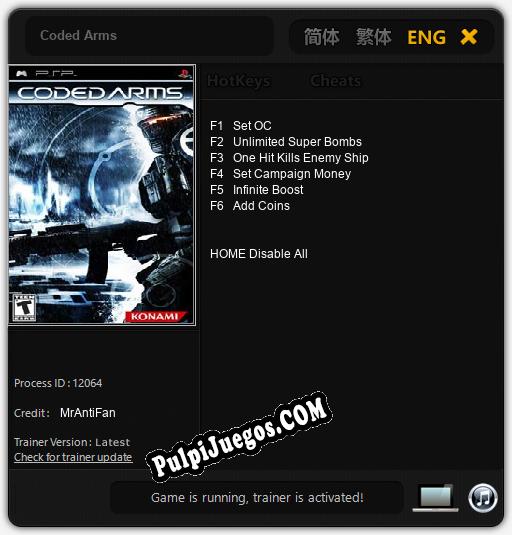 Entrenador liberado a Coded Arms [v1.0.1]