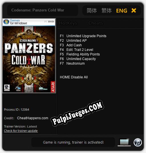 Entrenador liberado a Codename: Panzers Cold War [v1.0.9]