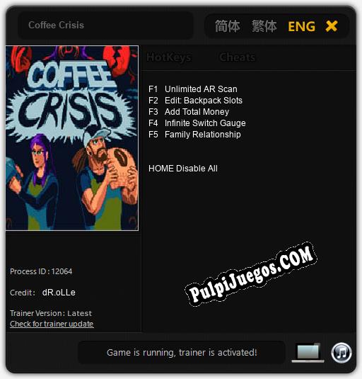 Coffee Crisis: Trainer +5 [v1.8]