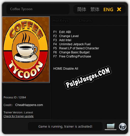 Coffee Tycoon: Trainer +7 [v1.3]