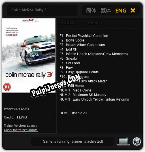 Entrenador liberado a Colin McRae Rally 3 [v1.0.5]