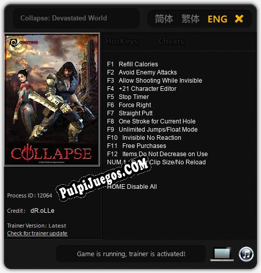 Collapse: Devastated World: Treinador (V1.0.33)