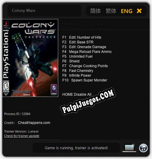 Entrenador liberado a Colony Wars [v1.0.5]