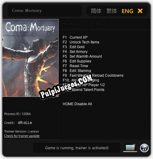 Entrenador liberado a Coma: Mortuary [v1.0.4]