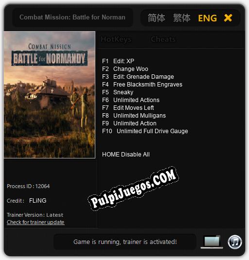 Combat Mission: Battle for Normandy: Cheats, Trainer +10 [FLiNG]