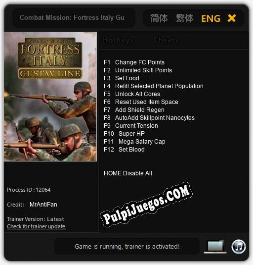 Combat Mission: Fortress Italy Gustav Line: Cheats, Trainer +12 [MrAntiFan]