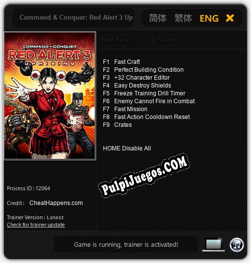 Command & Conquer: Red Alert 3 Uprising: Trainer +9 [v1.6]