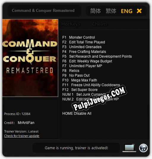 Command & Conquer Remastered: Cheats, Trainer +14 [MrAntiFan]