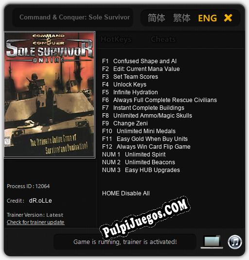 Command & Conquer: Sole Survivor Online: Trainer +15 [v1.3]