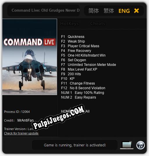 Command Live: Old Grudges Never Die: Treinador (V1.0.78)