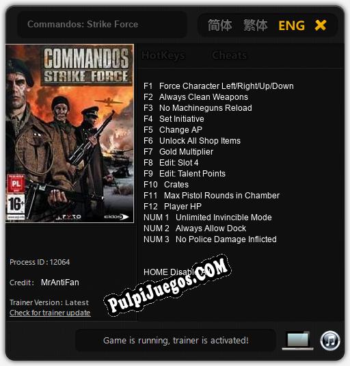 Commandos: Strike Force: Trainer +15 [v1.5]