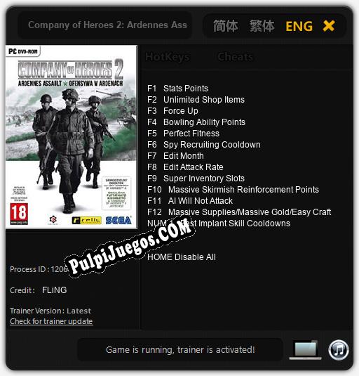 Entrenador liberado a Company of Heroes 2: Ardennes Assault [v1.0.4]