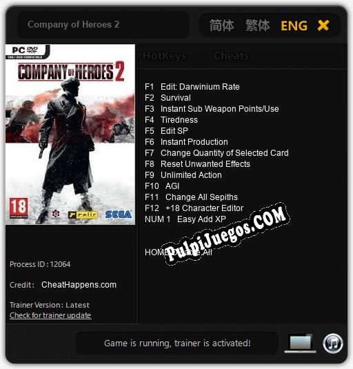 Entrenador liberado a Company of Heroes 2 [v1.0.4]