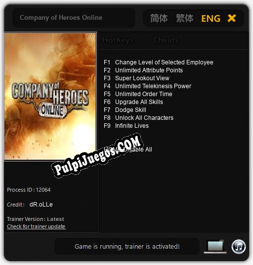 Entrenador liberado a Company of Heroes Online [v1.0.1]