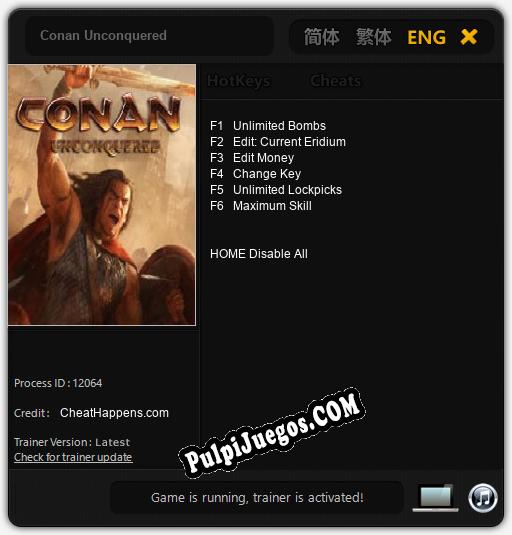 Entrenador liberado a Conan Unconquered [v1.0.2]