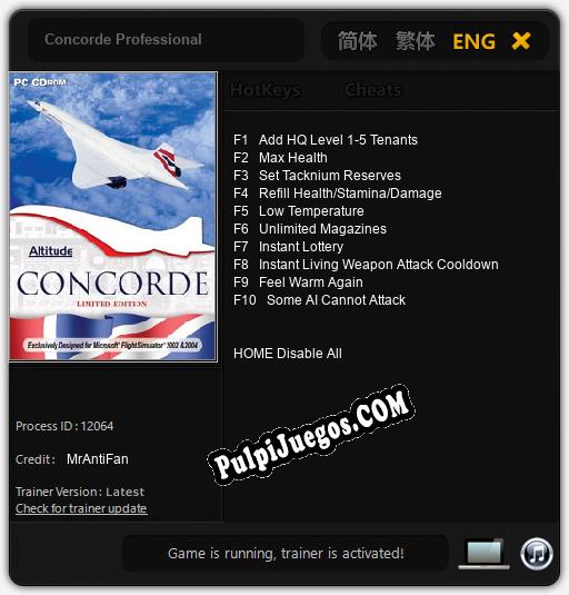 Concorde Professional: Trainer +10 [v1.4]