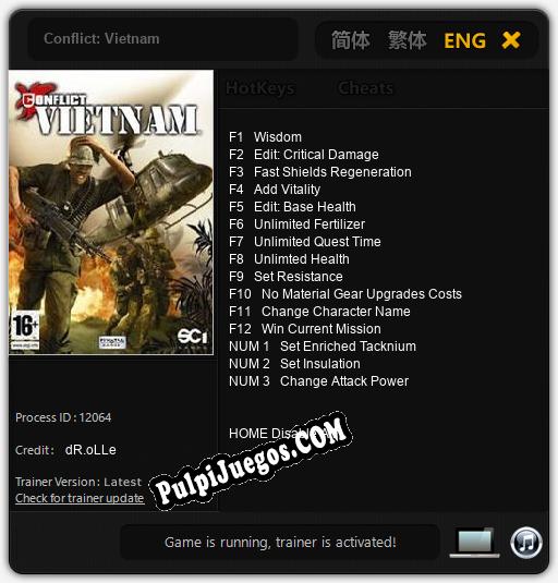 Entrenador liberado a Conflict: Vietnam [v1.0.2]