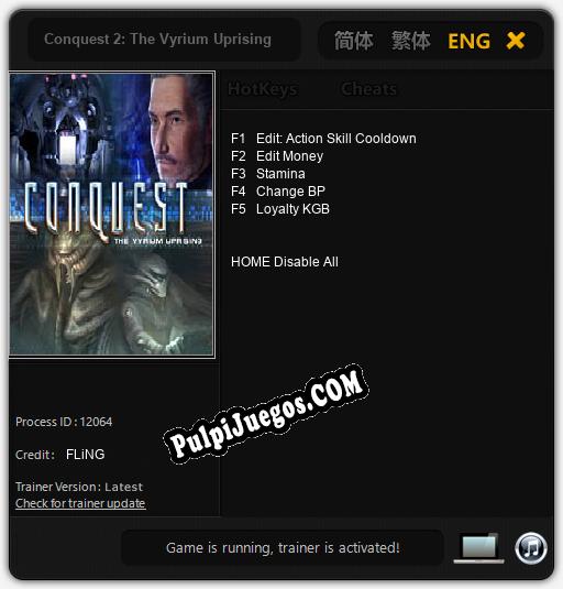 Conquest 2: The Vyrium Uprising: Trainer +5 [v1.6]