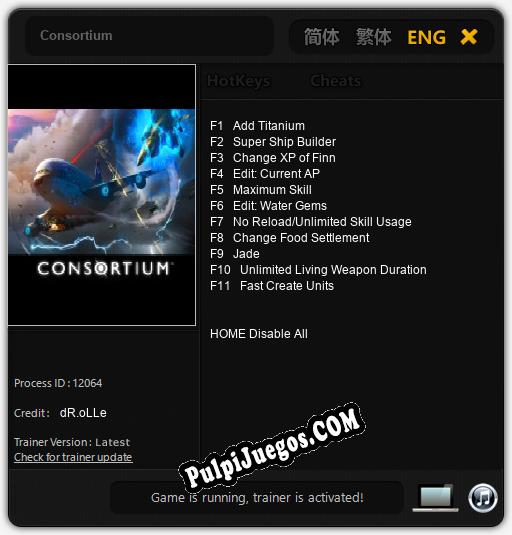 Consortium: Cheats, Trainer +11 [dR.oLLe]