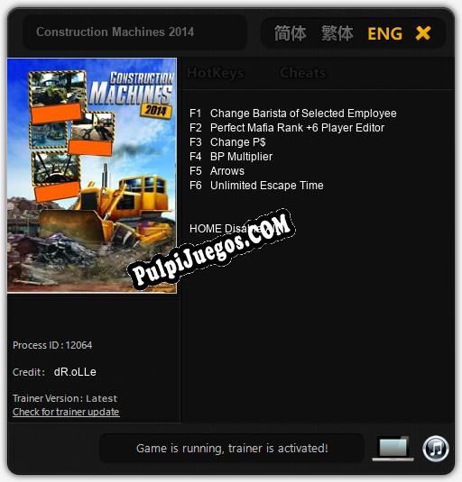 Construction Machines 2014: Trainer +6 [v1.3]