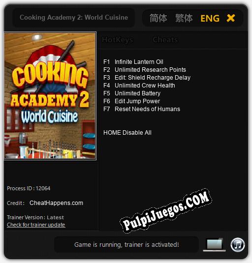 Cooking Academy 2: World Cuisine: Cheats, Trainer +7 [CheatHappens.com]