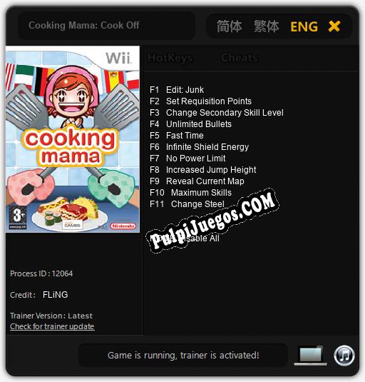 Entrenador liberado a Cooking Mama: Cook Off [v1.0.9]