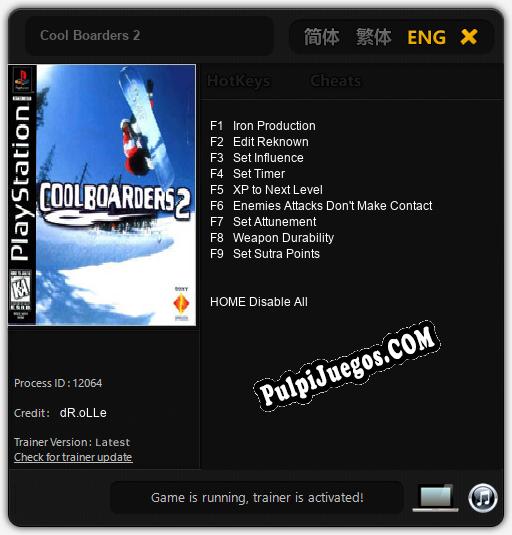 Cool Boarders 2: Treinador (V1.0.48)