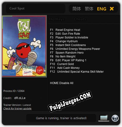 Cool Spot: Trainer +12 [v1.2]
