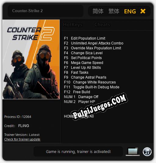 Entrenador liberado a Counter-Strike 2 [v1.0.6]