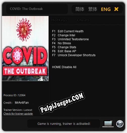 Entrenador liberado a COVID: The Outbreak [v1.0.2]