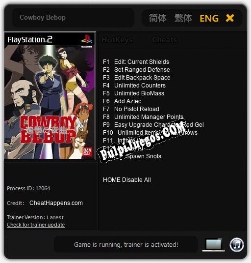 Cowboy Bebop: Treinador (V1.0.42)