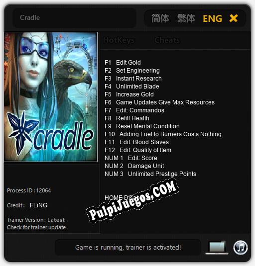 Entrenador liberado a Cradle [v1.0.5]