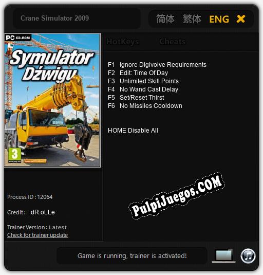 Crane Simulator 2009: Cheats, Trainer +6 [dR.oLLe]