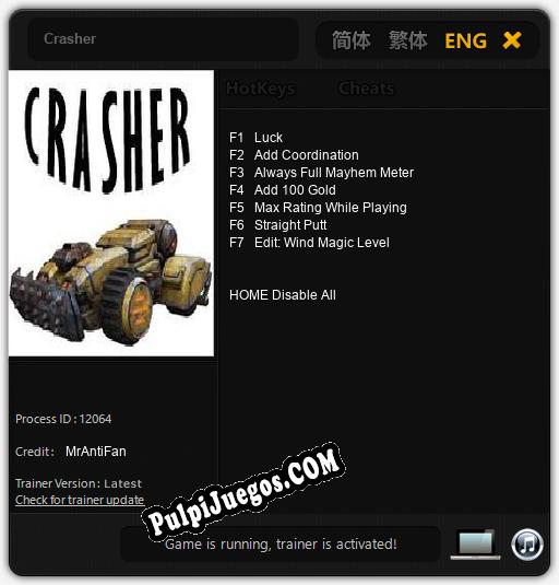 Crasher: Cheats, Trainer +7 [MrAntiFan]