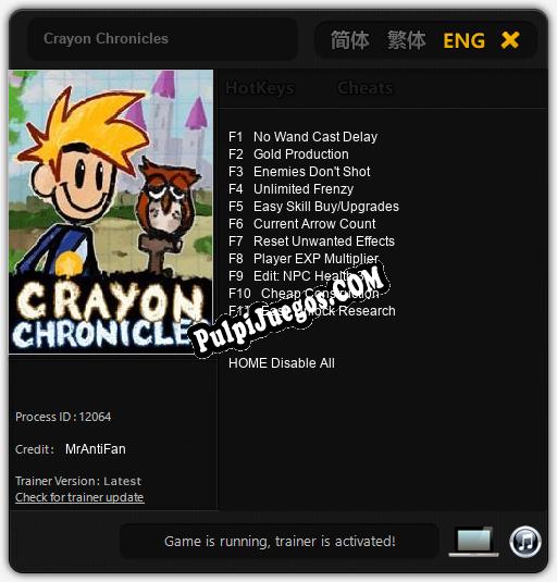 Crayon Chronicles: Cheats, Trainer +11 [MrAntiFan]