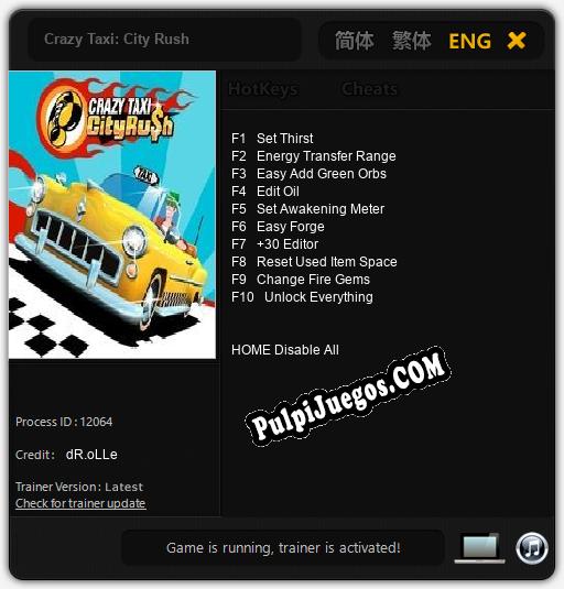 Entrenador liberado a Crazy Taxi: City Rush [v1.0.2]