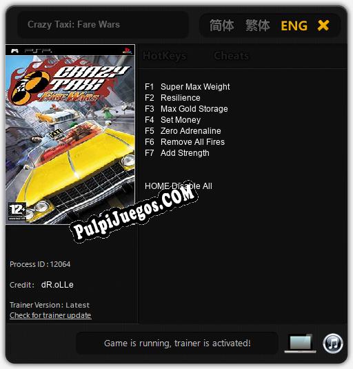 Crazy Taxi: Fare Wars: Trainer +7 [v1.9]